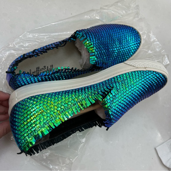 New Loeffler Randall Leather iridescent woven sneakers size 9 - Picture 3 of 9